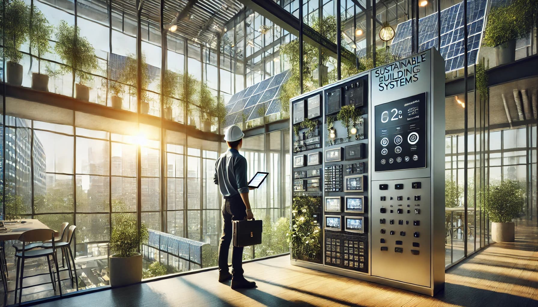 Electrical field engineer at work
